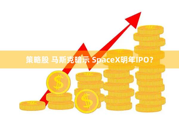策略股 马斯克暗示 SpaceX明年IPO?