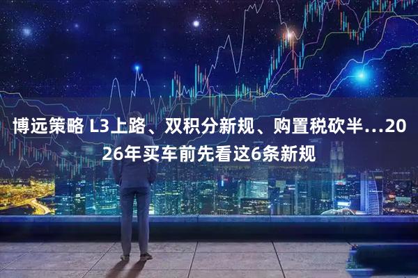 博远策略 L3上路、双积分新规、购置税砍半…2026年买车前先看这6条新规
